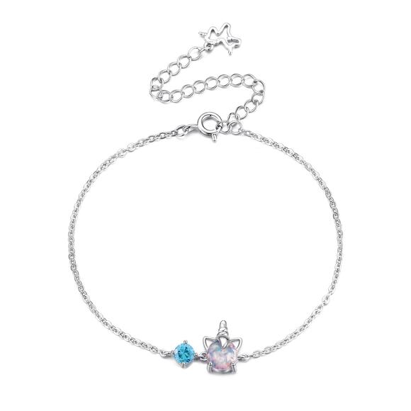 Unicorn December Birthstone Bracelet - Picture 3 of 6
